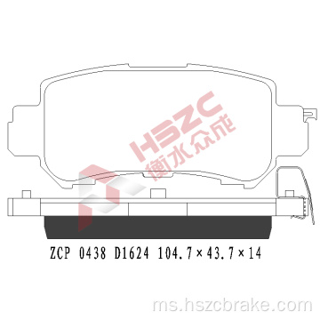 FMSI D1624 pad brek seramik untuk mazda